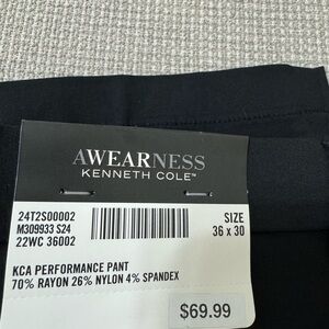 Kenneth Cole Black Performance Pants